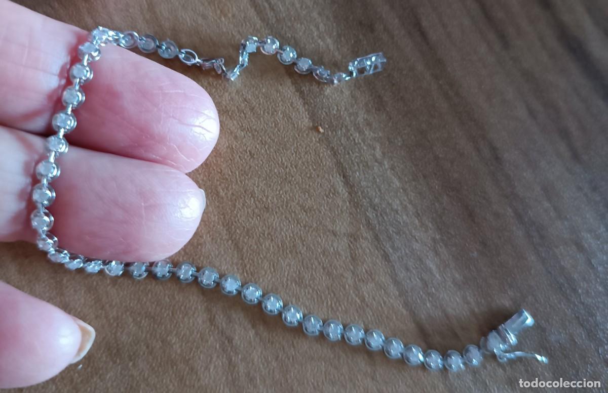 Joyeria: Pulsera oro blanco 18 kl con diamantes naturales
