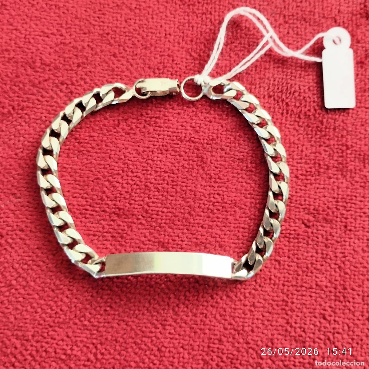 Joaillerie: PULSERA DE PLATA MACIZA BARBADA ESTILO CUBANO - PUNZONADA - SIN ESTRENAR