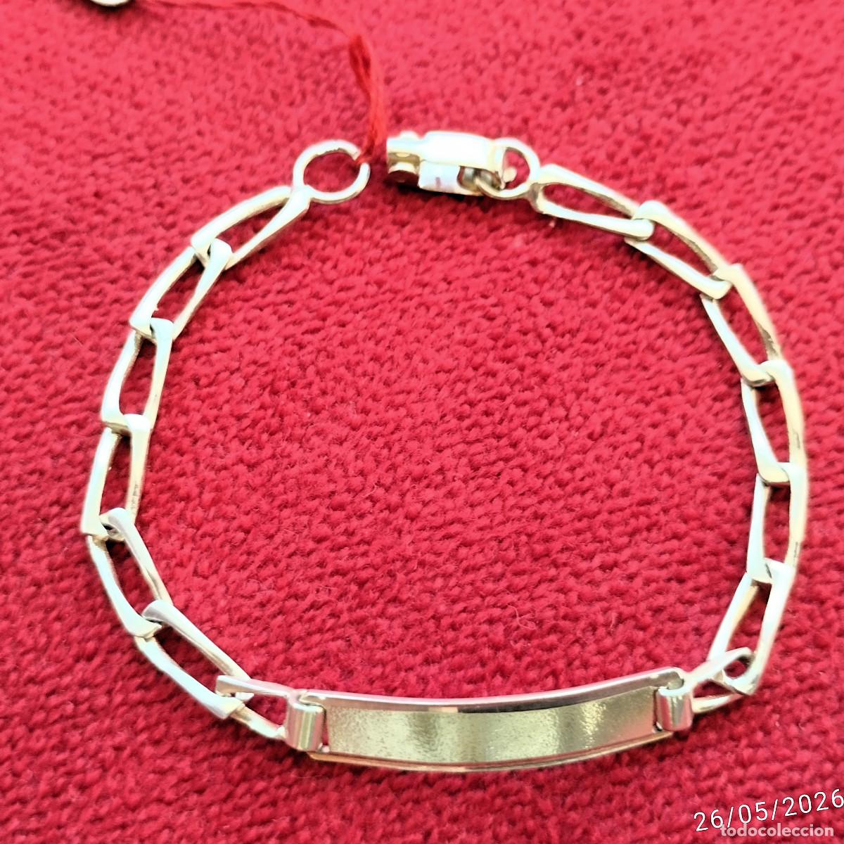 Joaillerie: PULSERA DE PLATA MACIZA, ESCLAVA CON ESLABONES ALARGADOS ENTRELAZADOS - PUNZONADA - SIN ESTRENAR