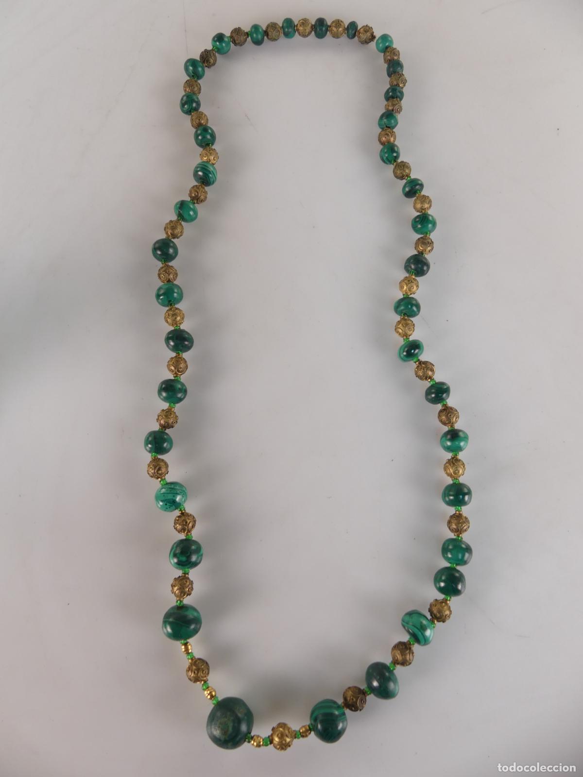 Joaillerie: Collar Cuentas Tipo Malaquinta