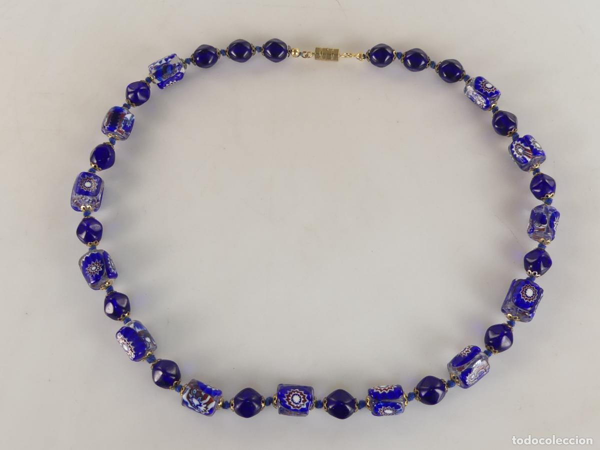 Schmuck: Collar Cuentas Azul Mandalas