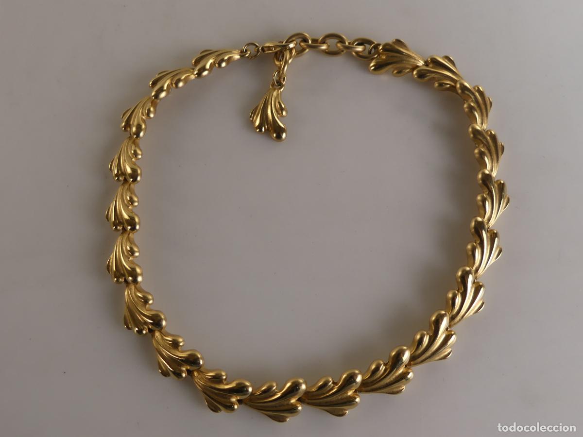 Schmuck: Collar Metal Dorado En Forma de Hojas