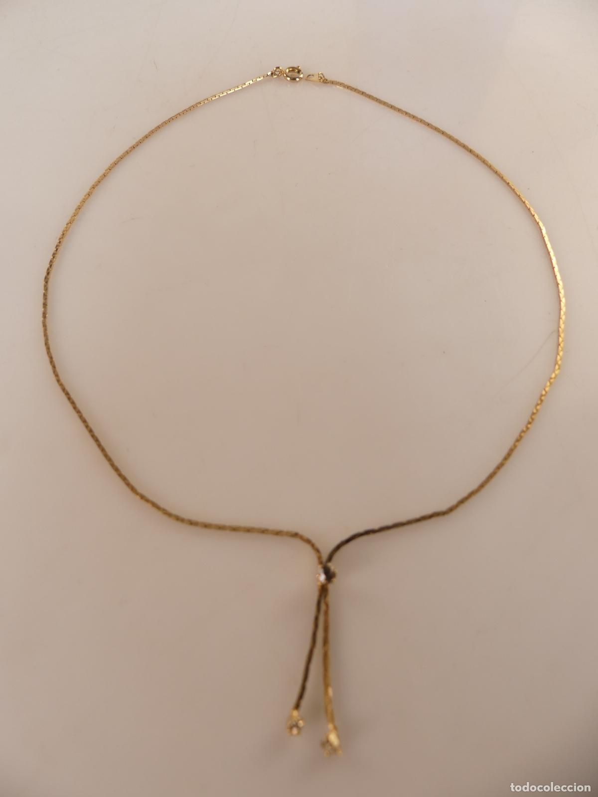 Joaillerie: Collar Metal Dorado Hilo
