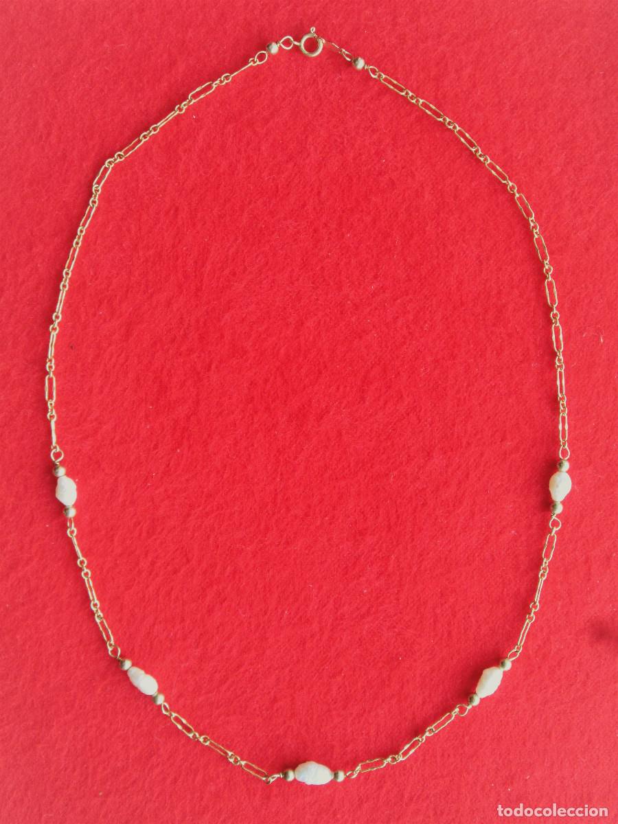 Joaillerie: GARGANTILLA EN ORO 14 K GOLD FILLED CON ABALORIOS DE PERLAS - SIN ESTRENAR