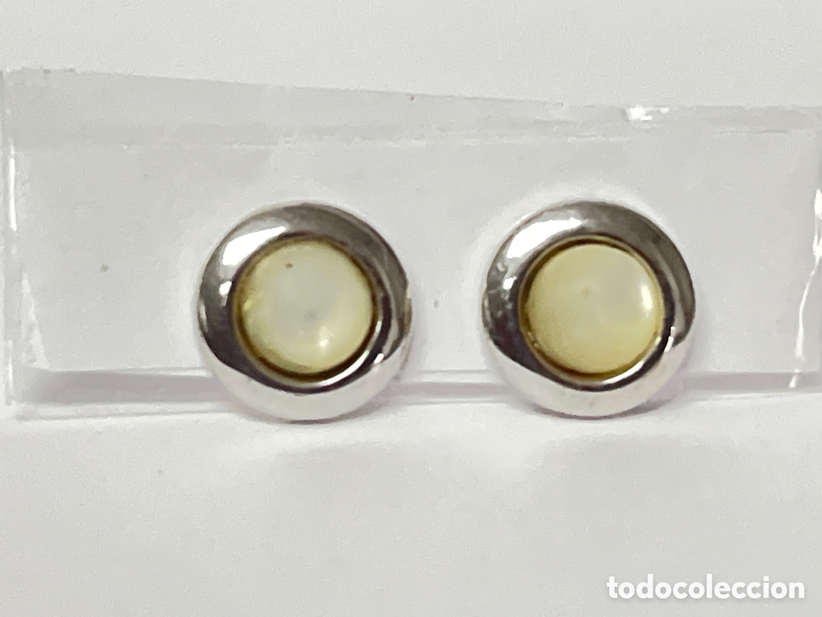 Joyeria: Pendientes de plata n&aacute;car P492 - Foto 4