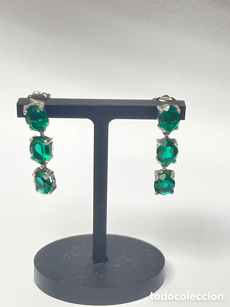 Joyeria: Pendientes de plata con turmalina cromada /P492