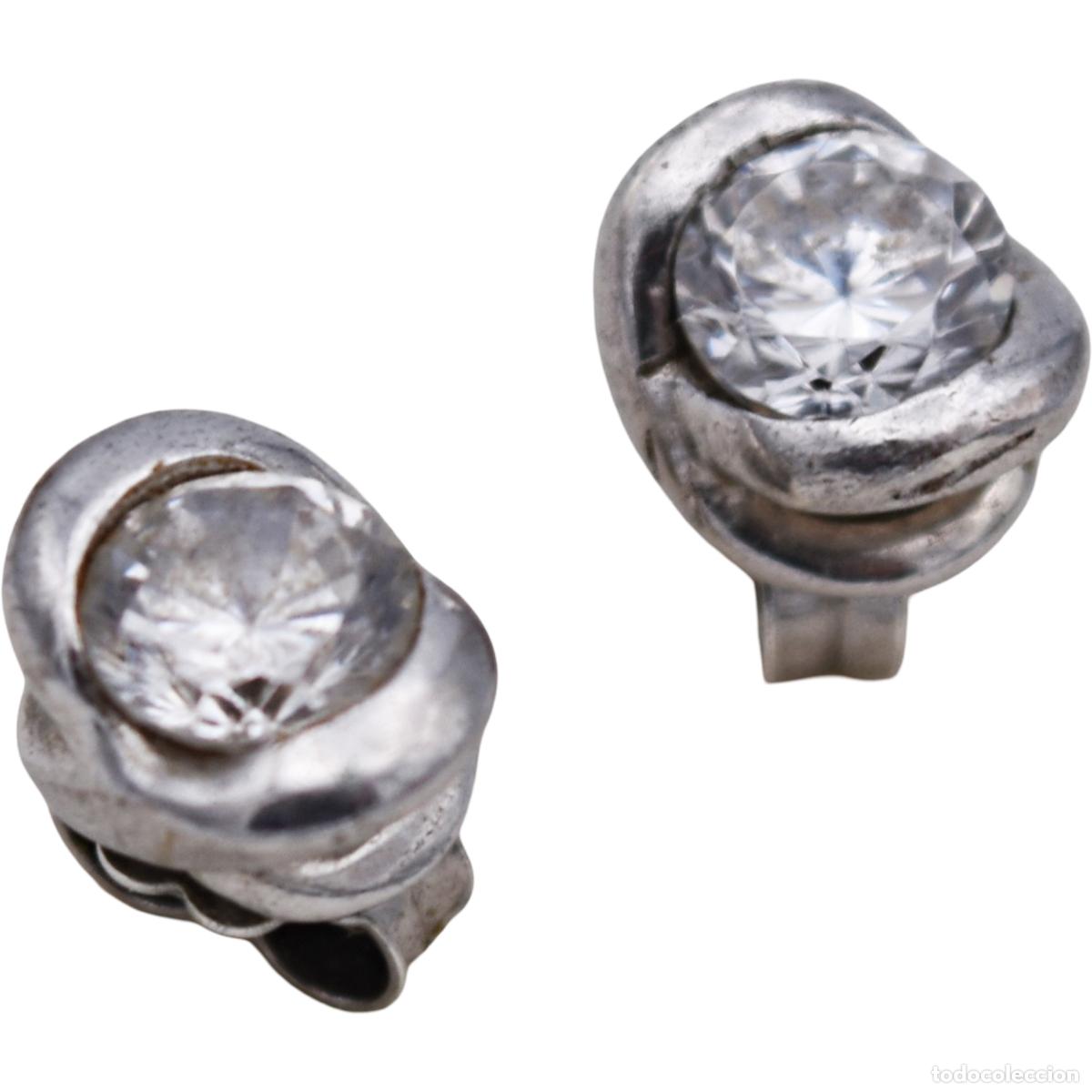 Joyeria: Pendientes de plata con pedrer&iacute;a - Foto 1