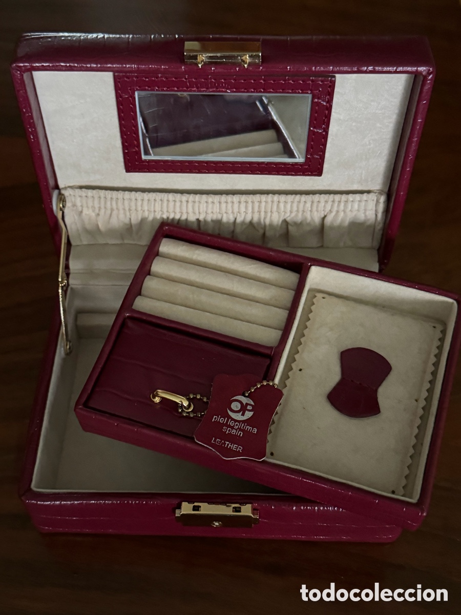 Joyeria: Joyero de piel roja con cierre dorado - Foto 3