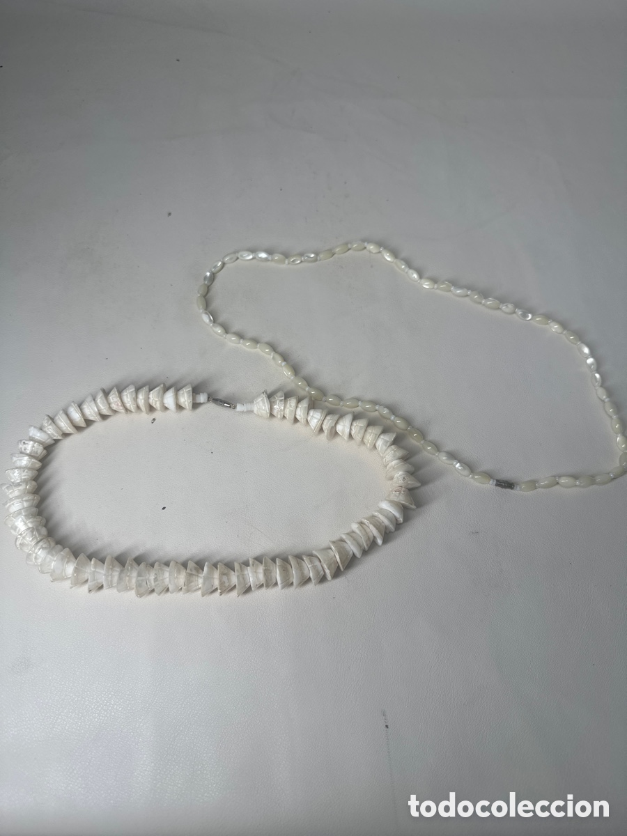 Joaillerie: Collar de nacar y collar de concha de mar