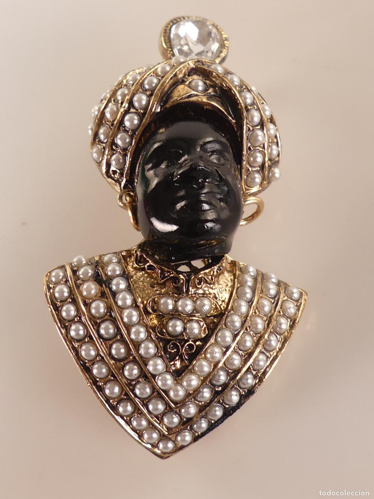 Jewelry: Broche en Forma de Mujer Africana