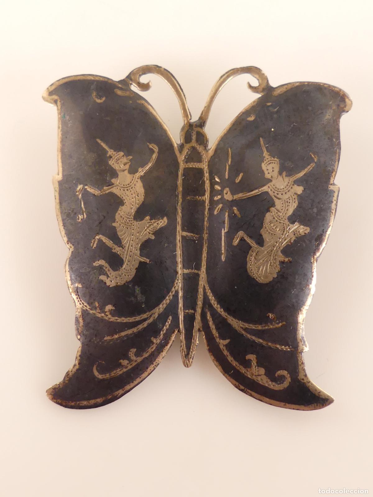 Jewelry: Broche Mariposa Plata Antigua 7,31 gr.