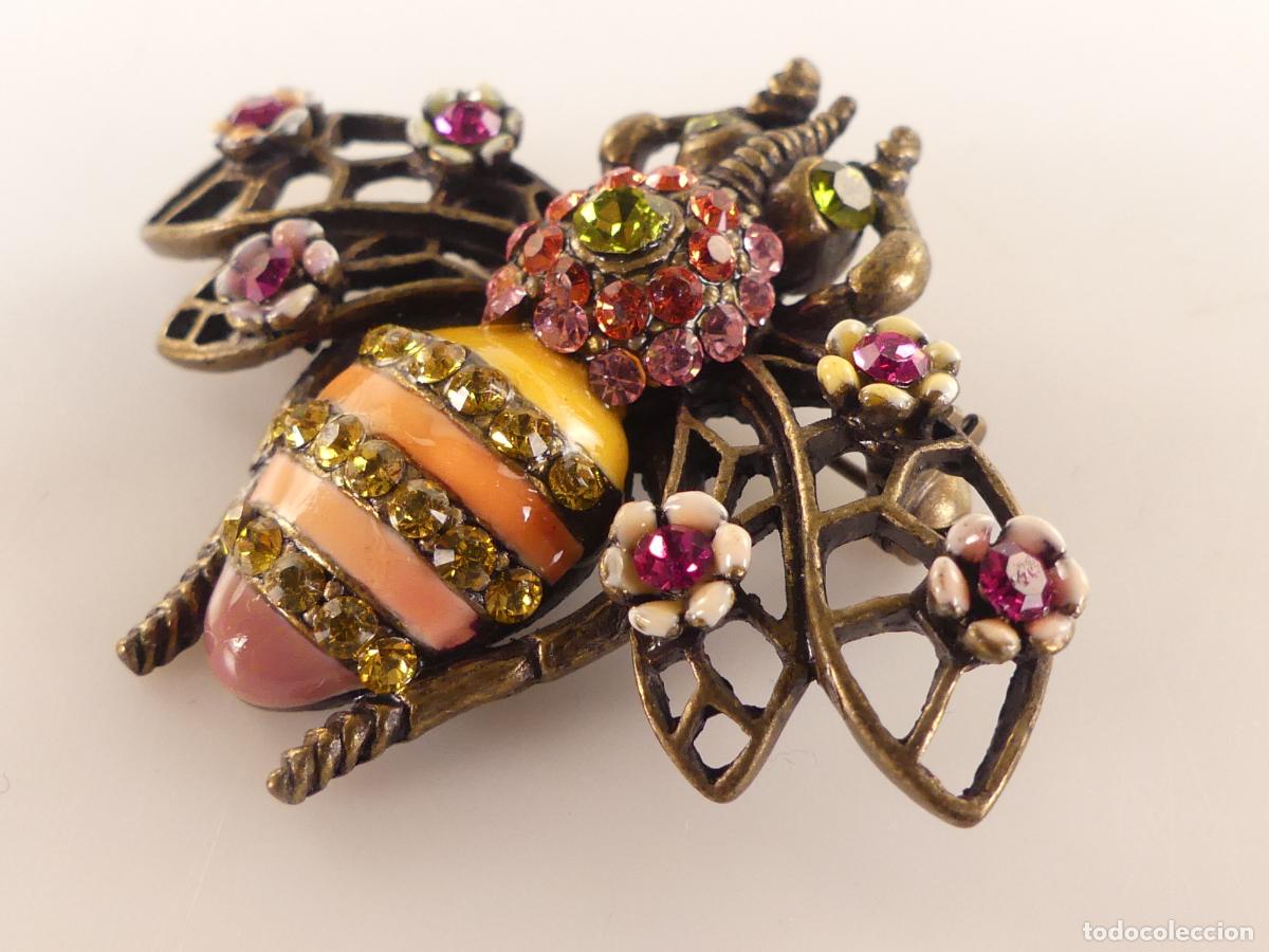 Jewelry: Broche Metal Abeja Adornada