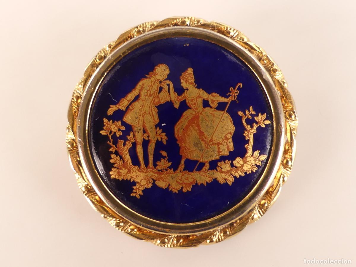 Jewelry: Broche Escena Porcelana Limoges
