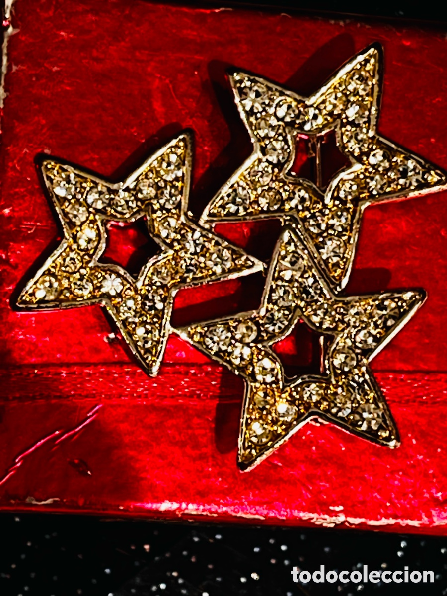 Joyeria: Broche tres estrellas entrelazadas doradas - Foto 2