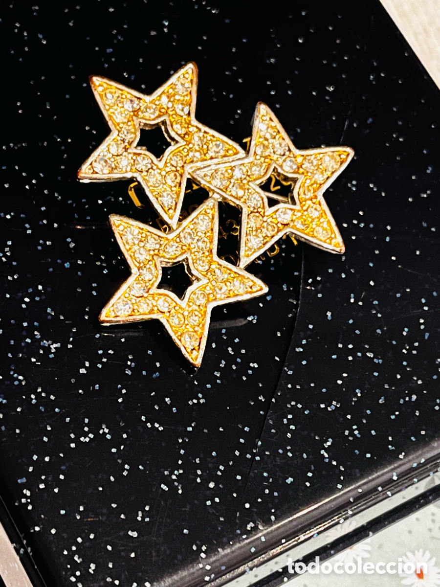 Joyeria: Broche tres estrellas entrelazadas doradas - Foto 3