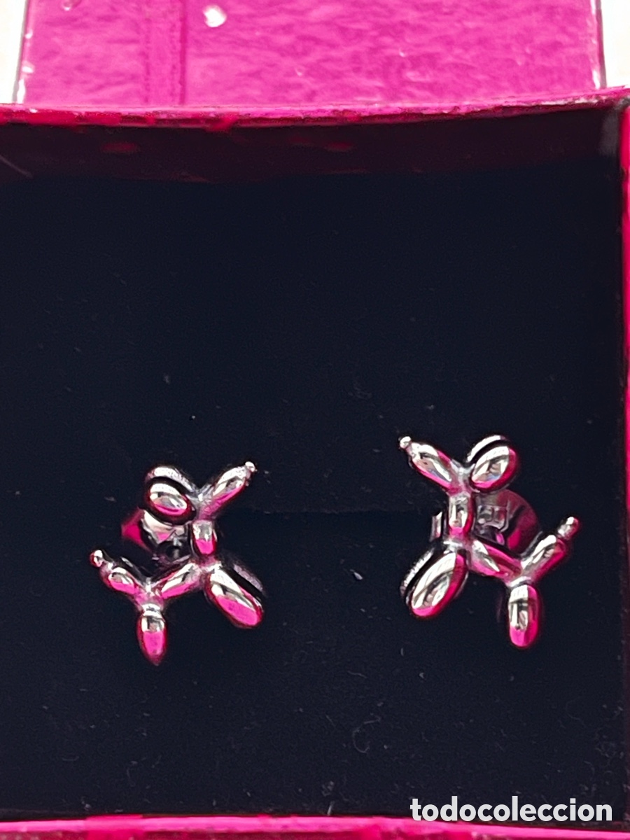Joyeria: Pendientes de perritos plateados/con tuerca presi&oacute;n - Foto 2