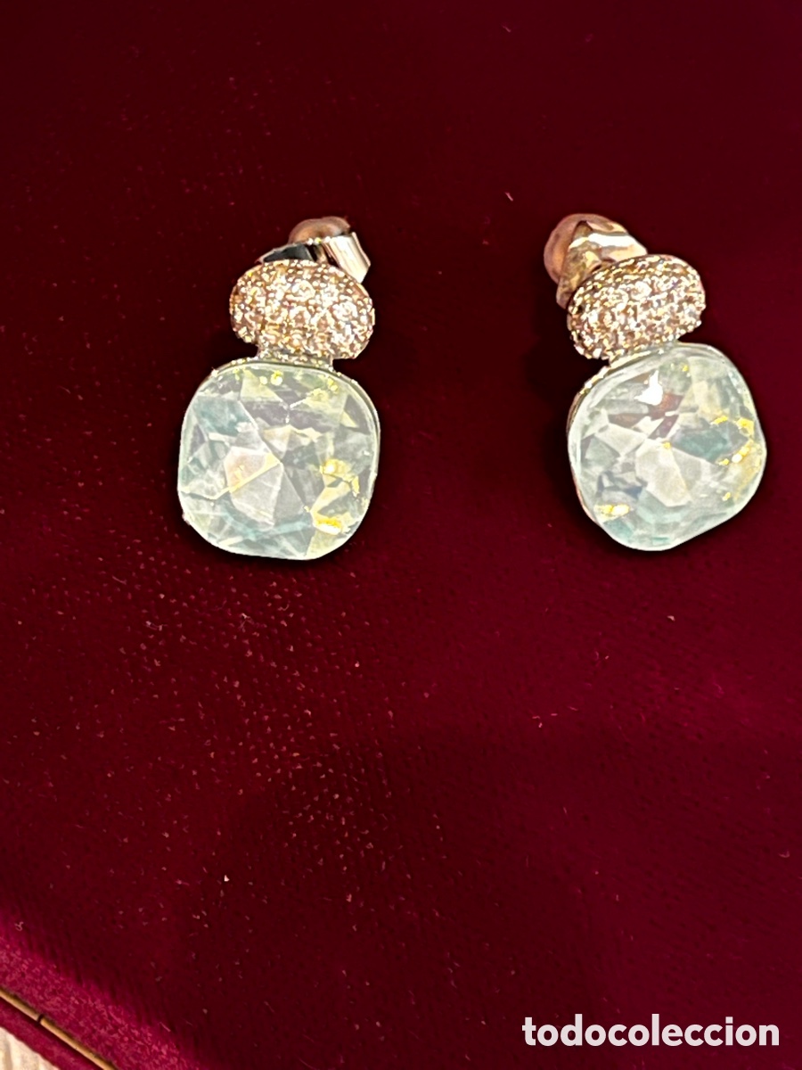 Joyeria: Pendientes azules con tuerca doble presi&oacute;n - Foto 2