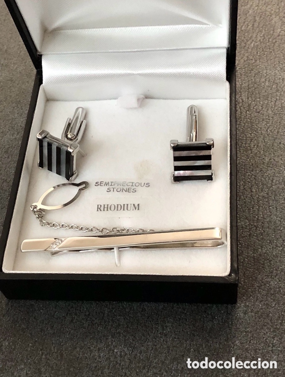 Joyeria: ✅ Elegante conjunto de gemelos y pasador de corbata - Foto 2