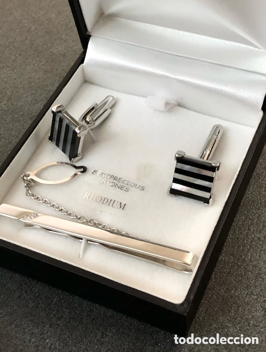 Joyeria: ✅ Elegante conjunto de gemelos y pasador de corbata - Foto 3