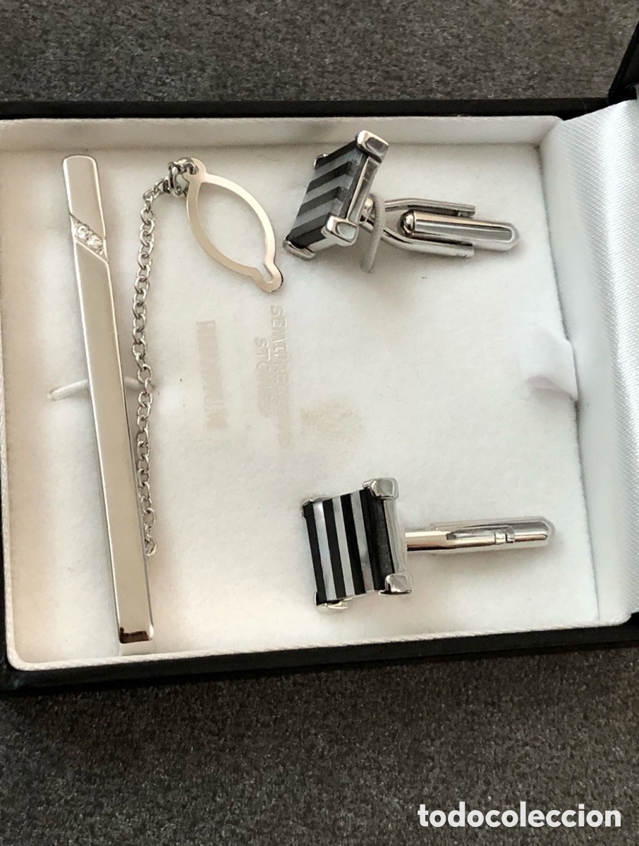 Joyeria: ✅ Elegante conjunto de gemelos y pasador de corbata - Foto 4