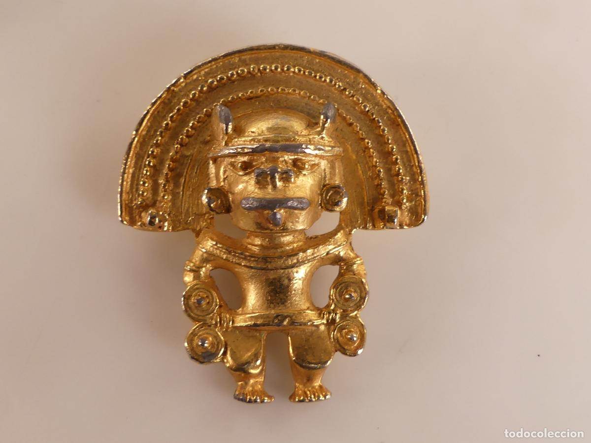 Jewelry: Colgante Simbolo Azteca Dorado