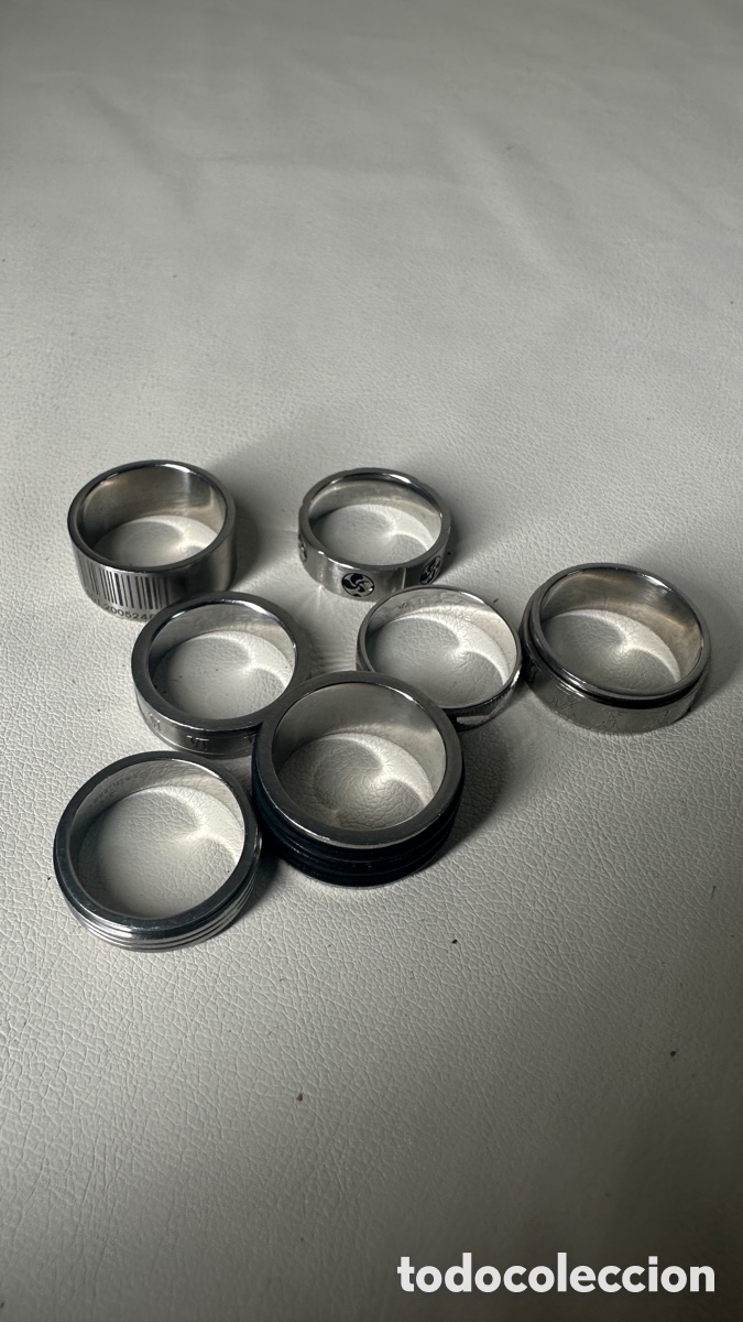 Joyeria: Lote de anillos de acero