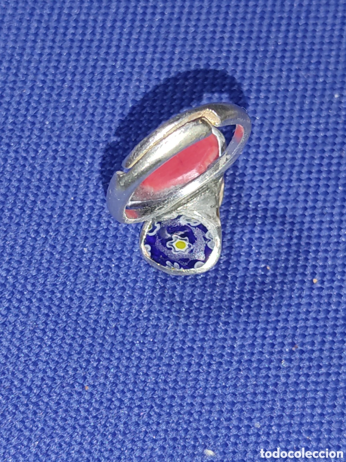 Joyeria: Anillo de plata contrastada ajustable con cristales de Murano m. - Foto 4