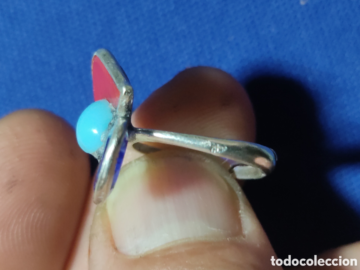Joyeria: Anillo de plata contrastada ajustable con cristales de Murano m. - Foto 6