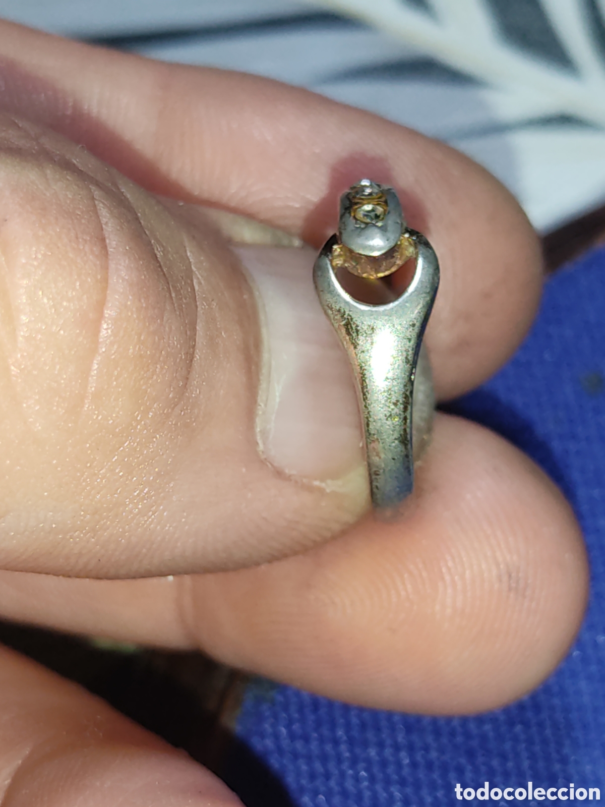 Joyeria: Anillo cintur&oacute;n con circonitas.Vintage - Foto 3
