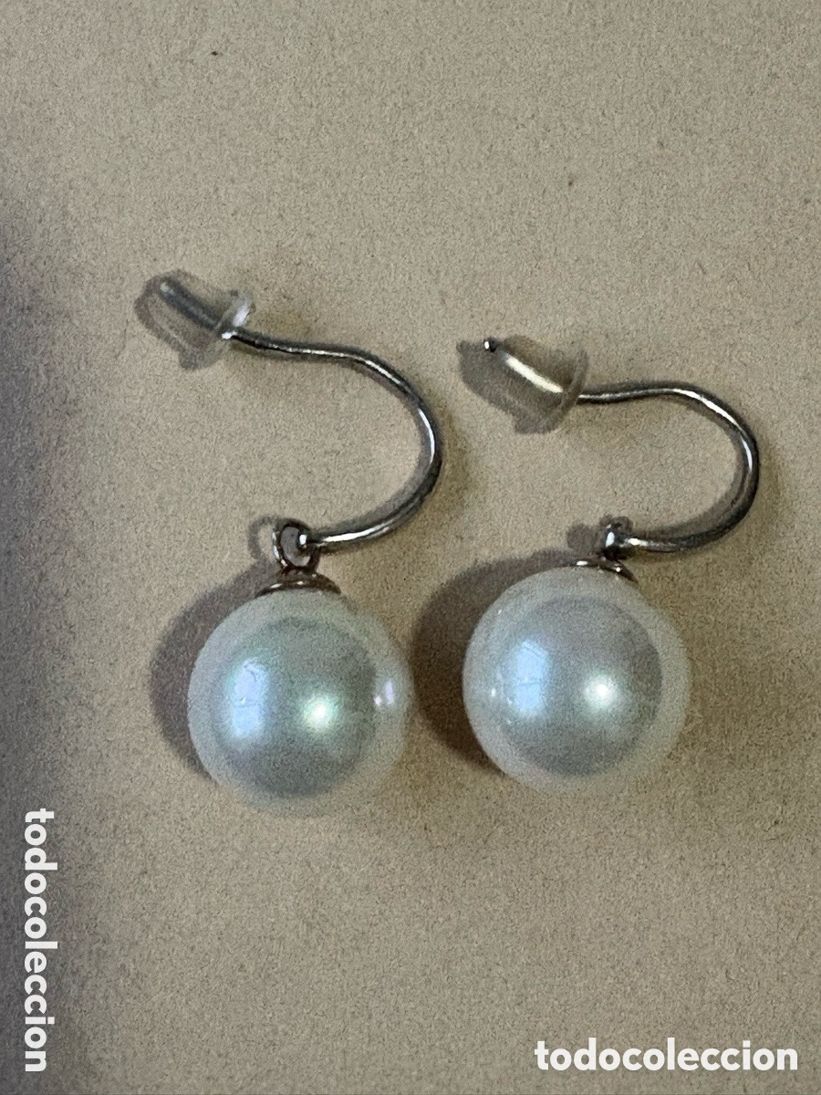 Joyeria: Pendientes perlas y plata (A21)