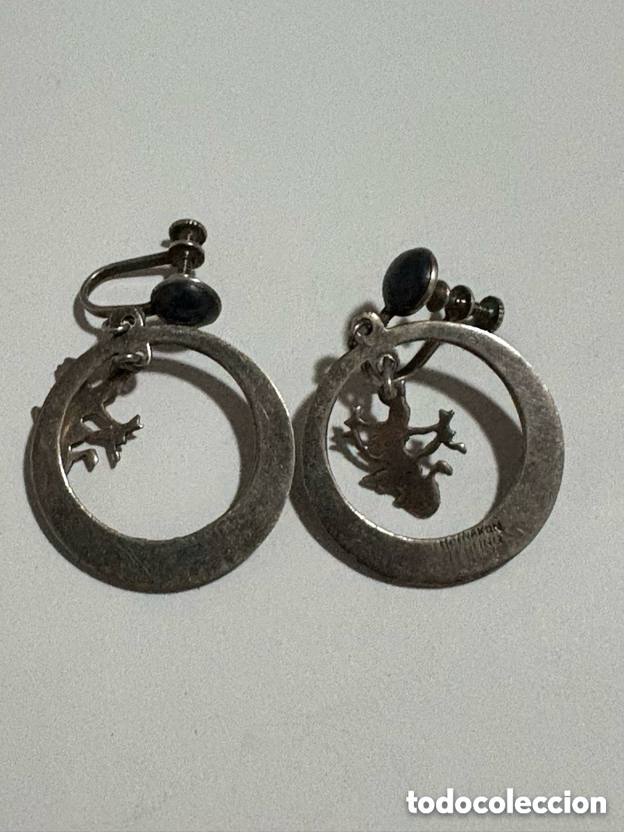 Joyeria: Pendientes de plata nielada, bailarinas tailandesas (A2) - Foto 3