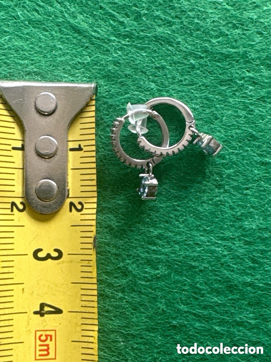 Joyeria: Pendientes plata de ley y piedras azules (A1) - Foto 2