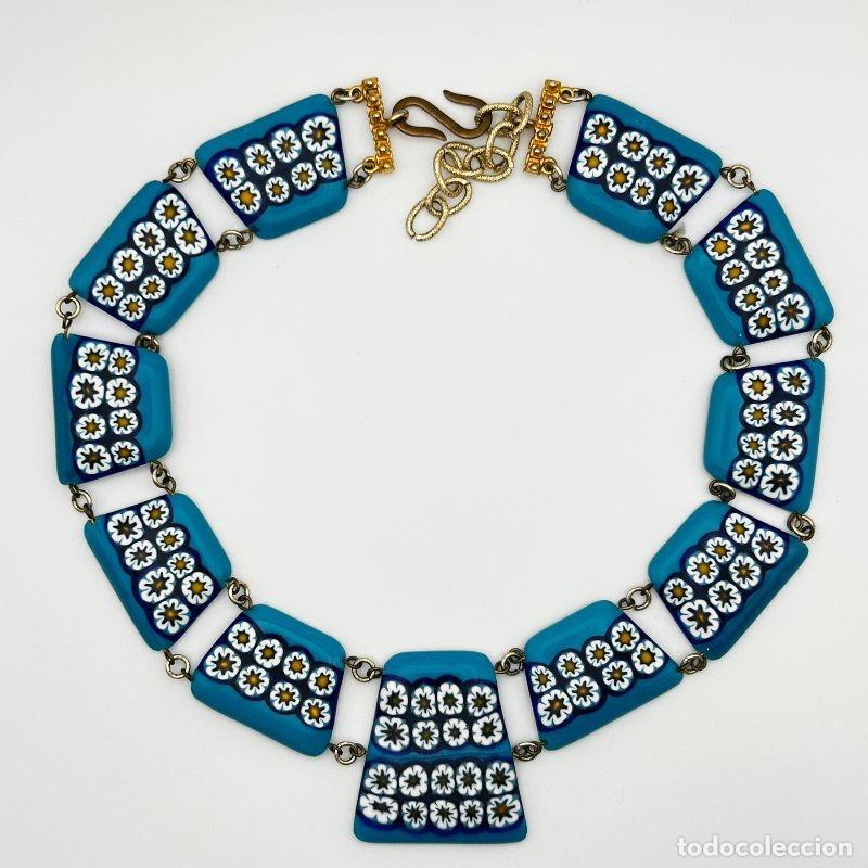Joyeria: Collar millefiori Ercole Moretti &middot; Murano 1968 &middot; Piastre vetro mosaico