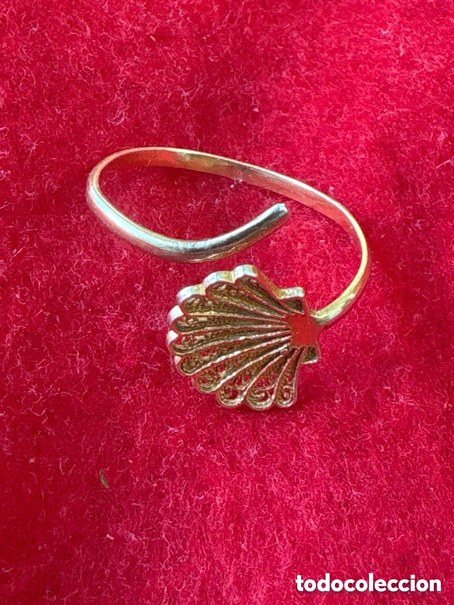 Schmuck: Anillo ajustable plata dorada con filigrana portuguesa (A5)