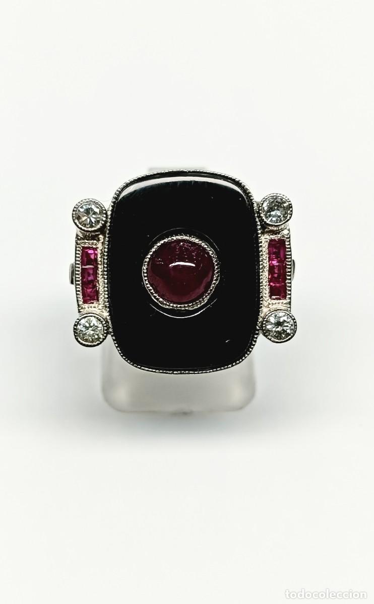 Joyeria: Anillo Platino brillantes 5,50.-grms