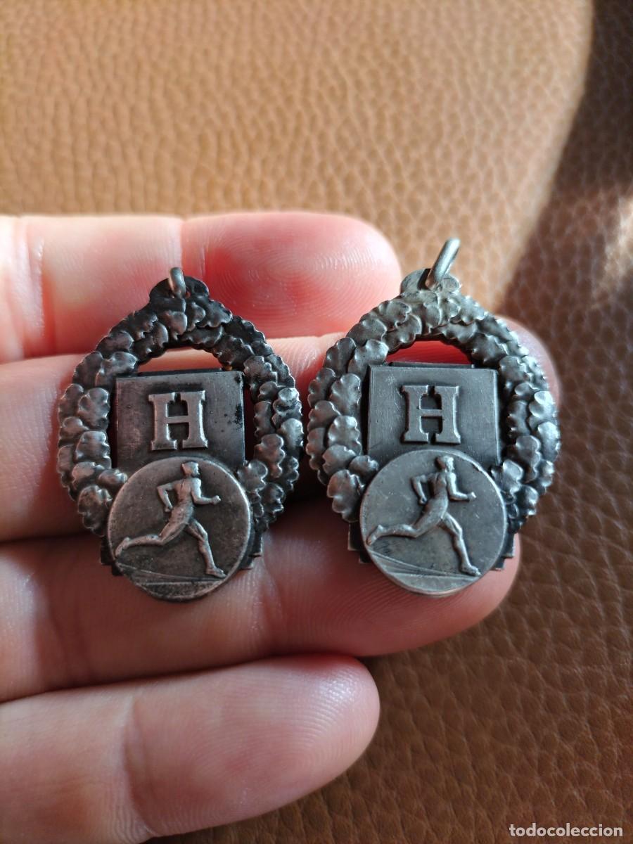 Joyeria: Pareja de medallas francesas de la &rdquo;7&egrave;me Cross de l'Humanit&eacute; - 19 FEV. 1939&rdquo; preguerra