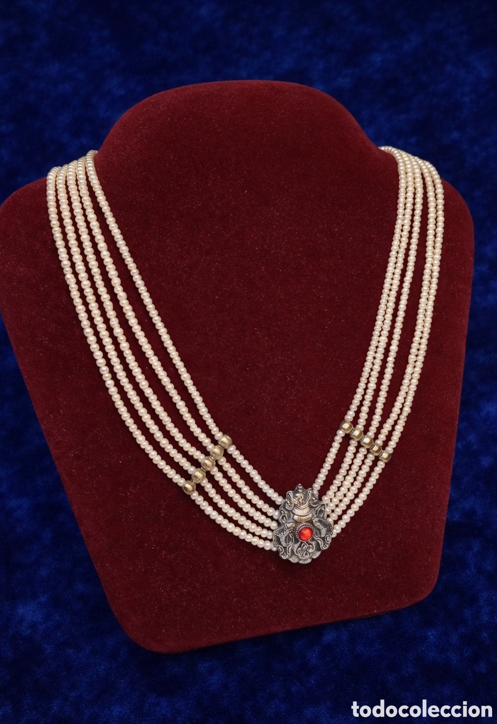 Joyeria: Collar de perlas naturales cultivadas del siglo XIX.