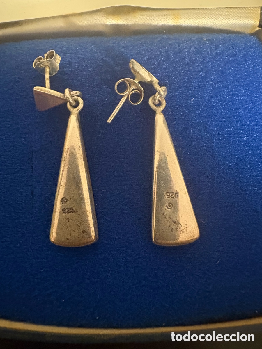 Joyeria: Pendientes plata de ley 925 y n&aacute;car (A15) - Foto 2