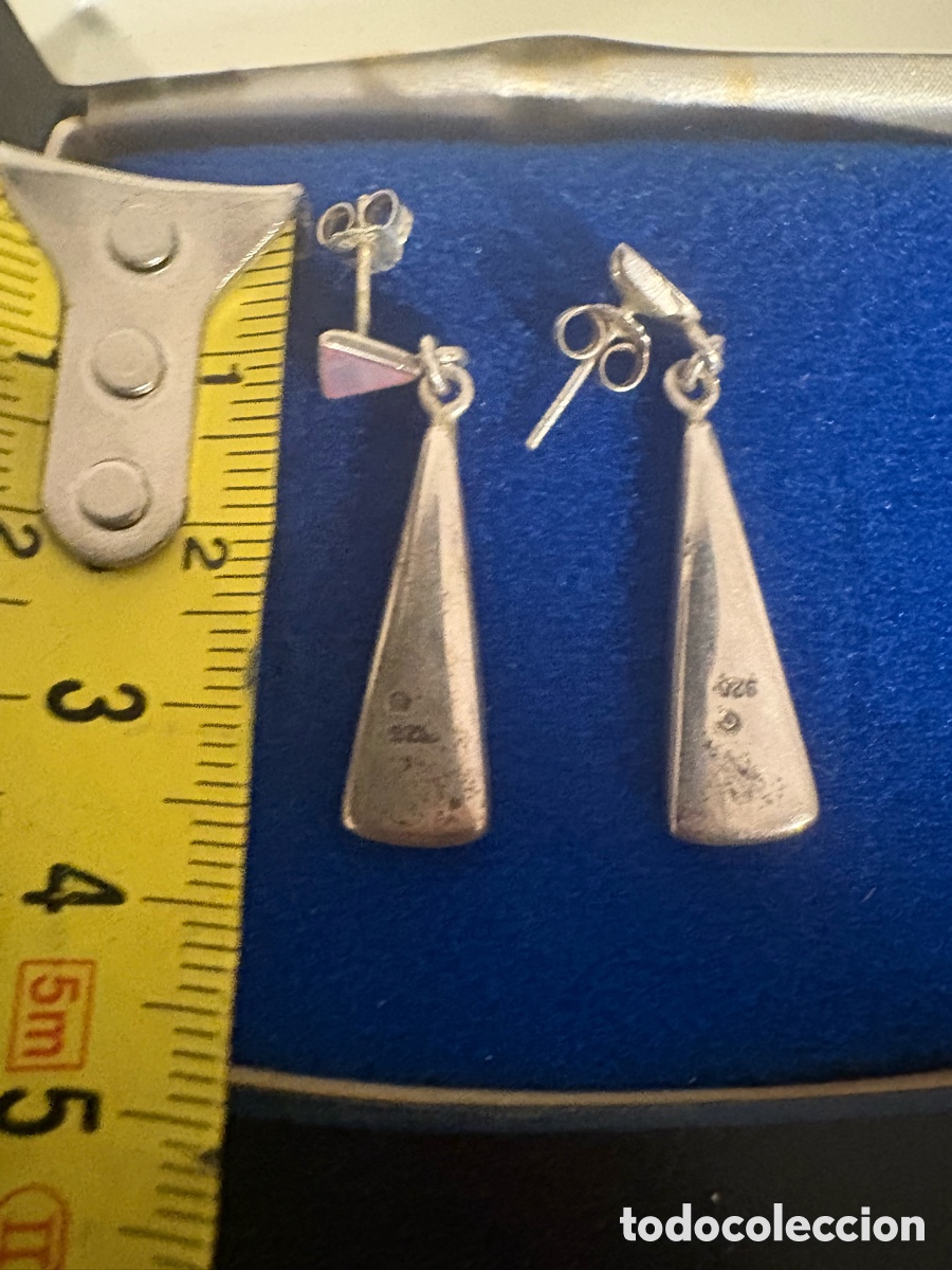 Joyeria: Pendientes plata de ley 925 y n&aacute;car (A15) - Foto 3