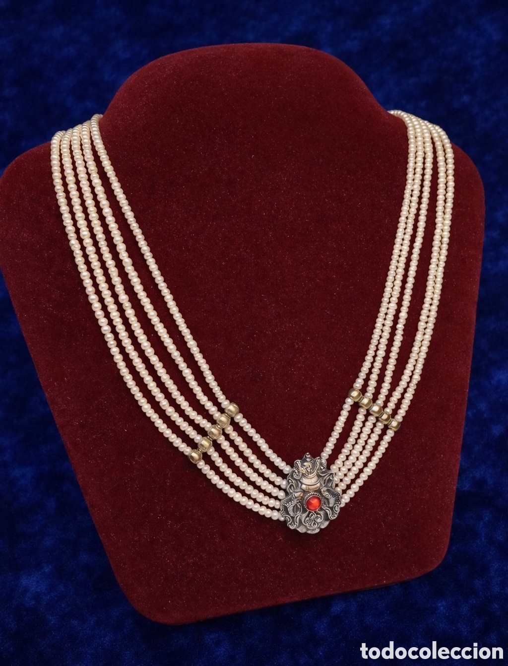 Joyeria: Collar de perlas naturales cultivadas del siglo XIX.