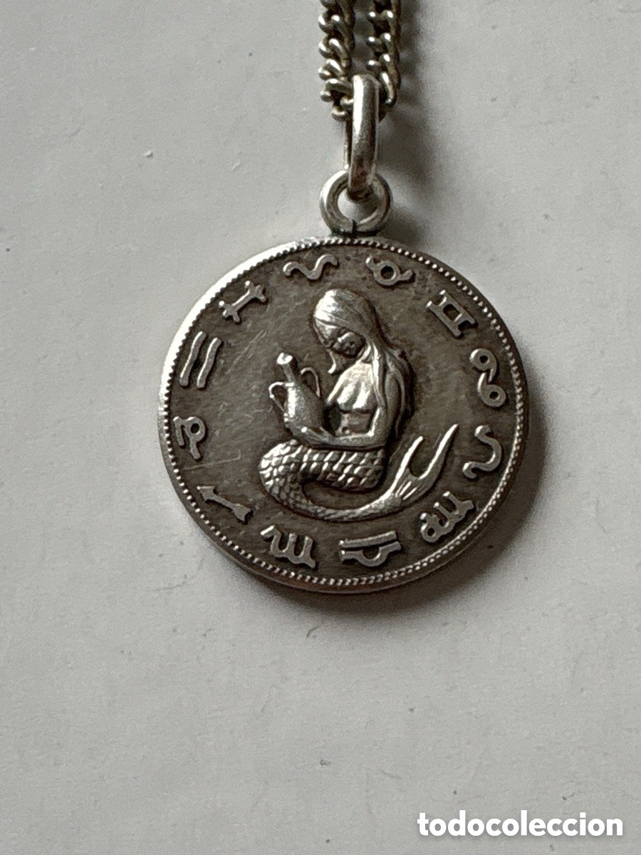 Jewelry: Colgante plata hor&oacute;scopo Virgo + cadena, todo plata de ley (A2)