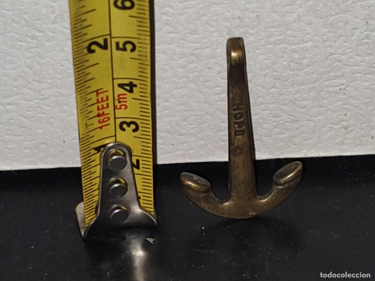 Joyeria: A5- Antiguo Dije De Bronce En Forma De Ancla - 70s - Foto 3