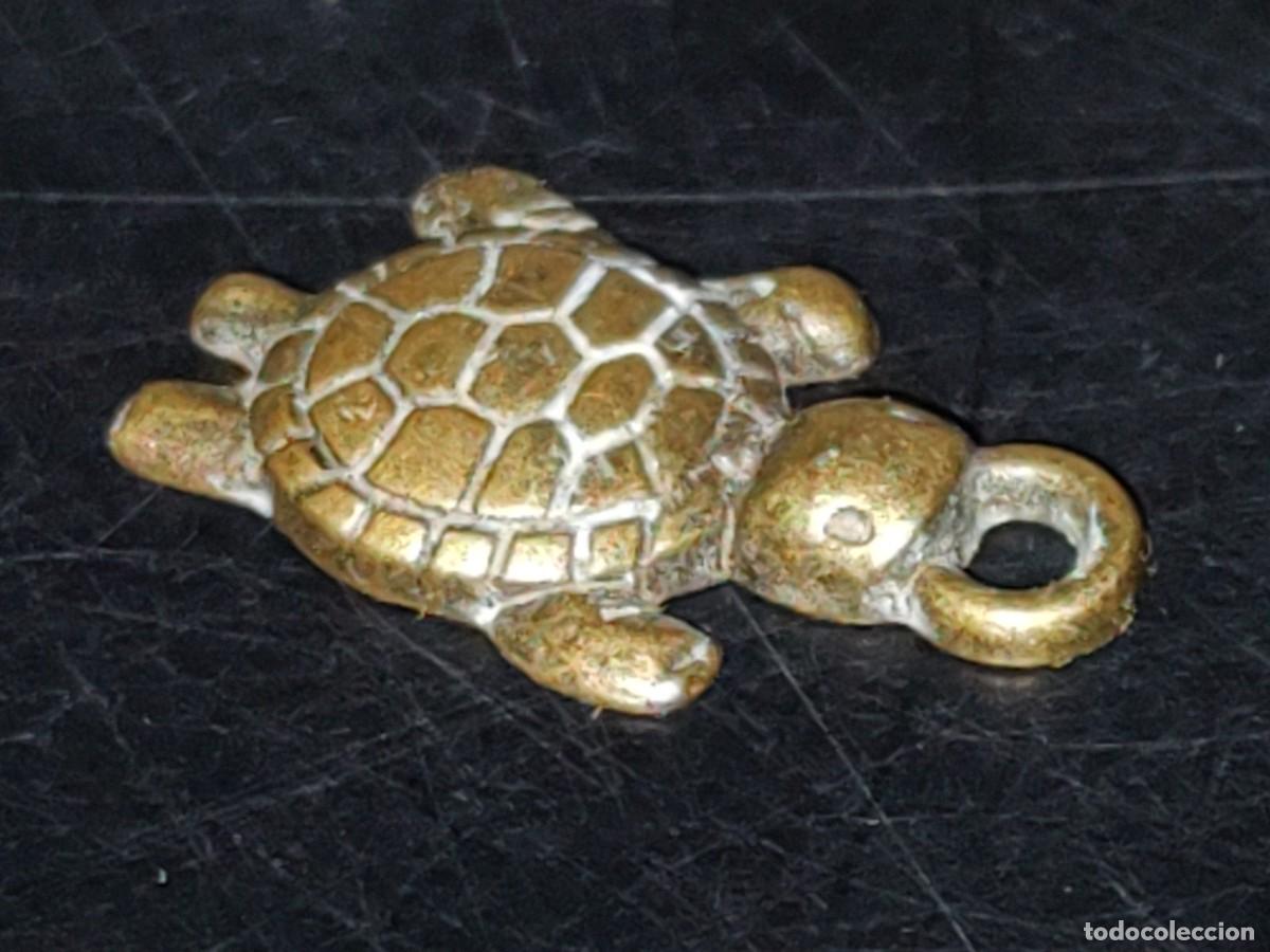 Joyeria: A5- Antiguo Mini Dije De Bronce En Forma De Tortuga - 70s - Foto 7