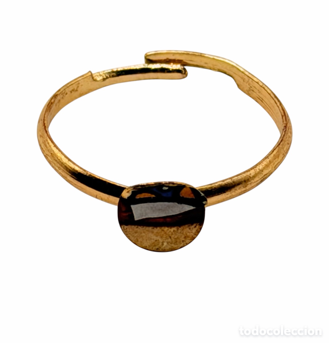 Joalharia: Anillo Dise&ntilde;o Dorado y Esmaltado