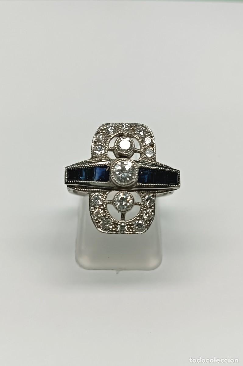 Joyeria: Anillo Platino brillantes 5,20.-grms