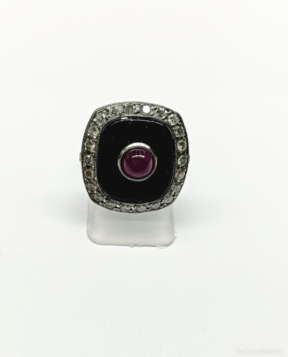 Joyeria: Anillo Platino brillantes 5,40.-grms