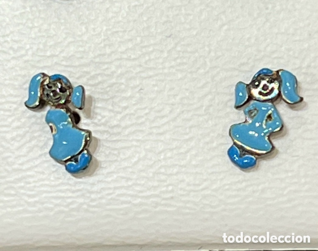 Joyeria: Pendientes. Plata y esmalte. Fantas&iacute;a.