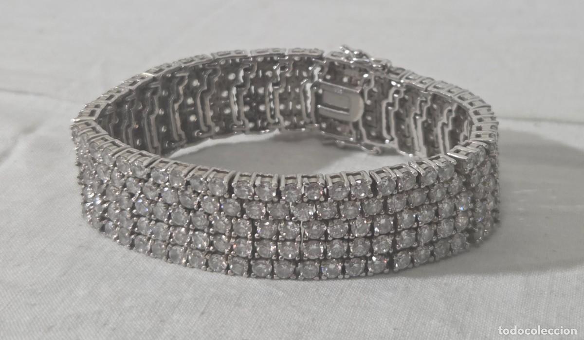 Joyeria: Magnifica pulsera de plata 925 y circonitas - Foto 2