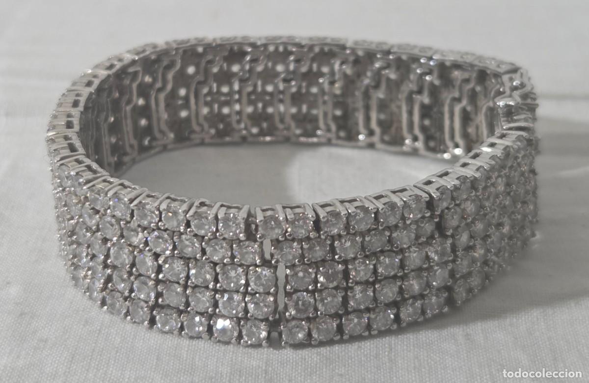 Joyeria: Magnifica pulsera de plata 925 y circonitas - Foto 3