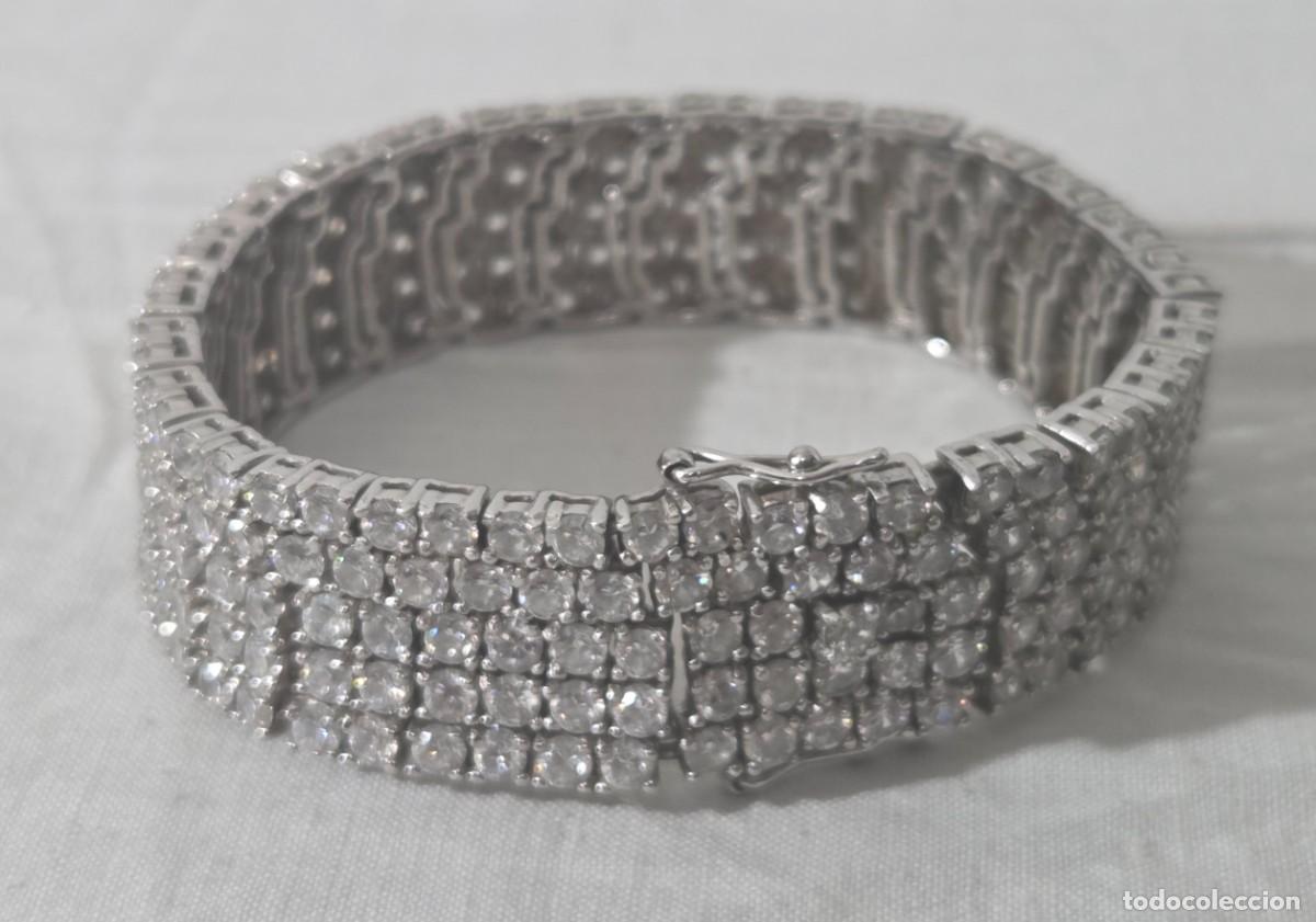 Joyeria: Magnifica pulsera de plata 925 y circonitas - Foto 4